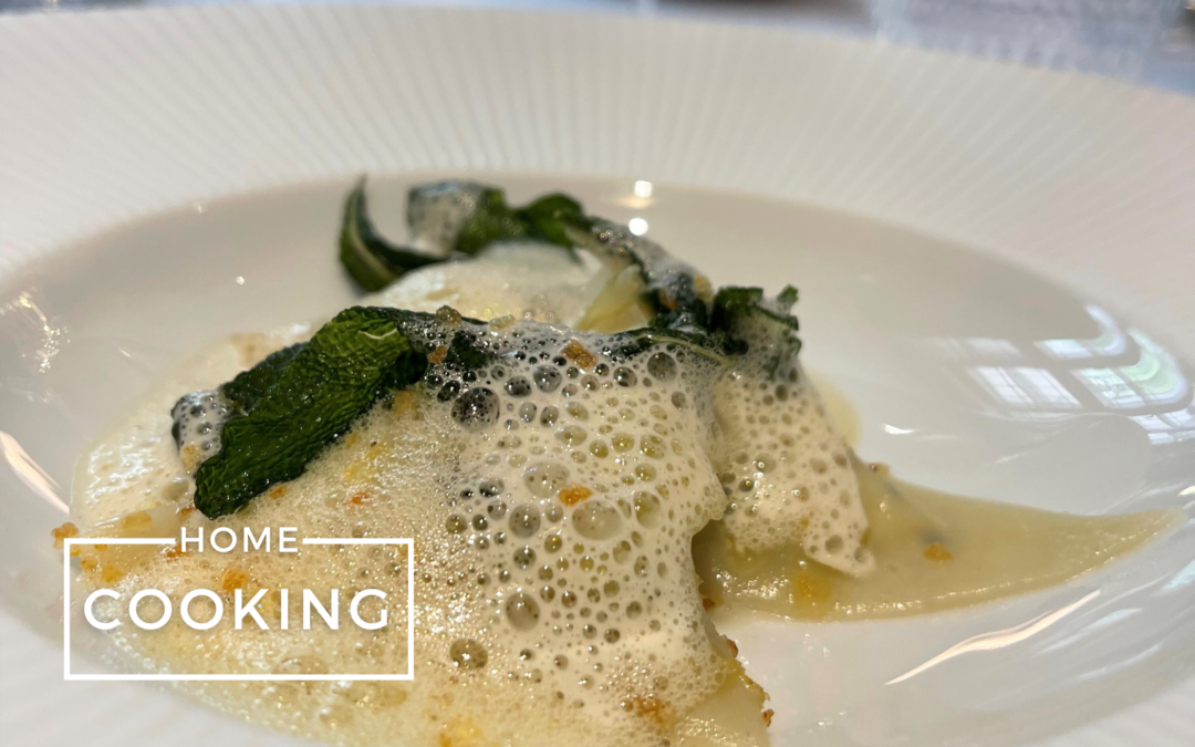 Der Festlichkeiten erster Gang: Ricotta-Salbei-Tascherl von Sigi Schelling